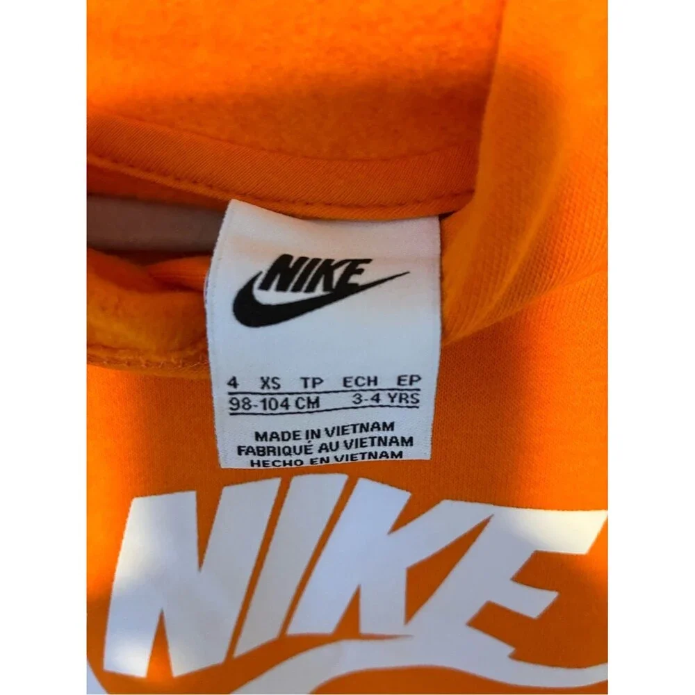 Club Fleece Sportswear Pullover Hoodie orange, size 4 new